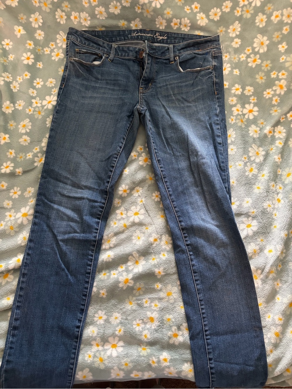 American Eagle Outfitters Medium Blue Stretch Skinny Jeans
